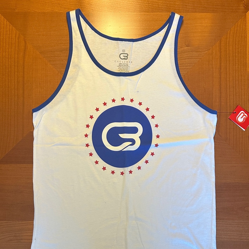 Cyclebar red, white and blue Tank Top